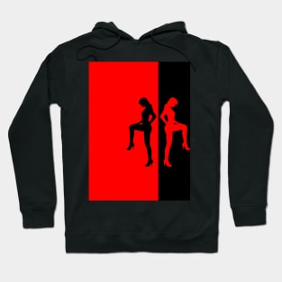 High Heels Red & Black Hoodie